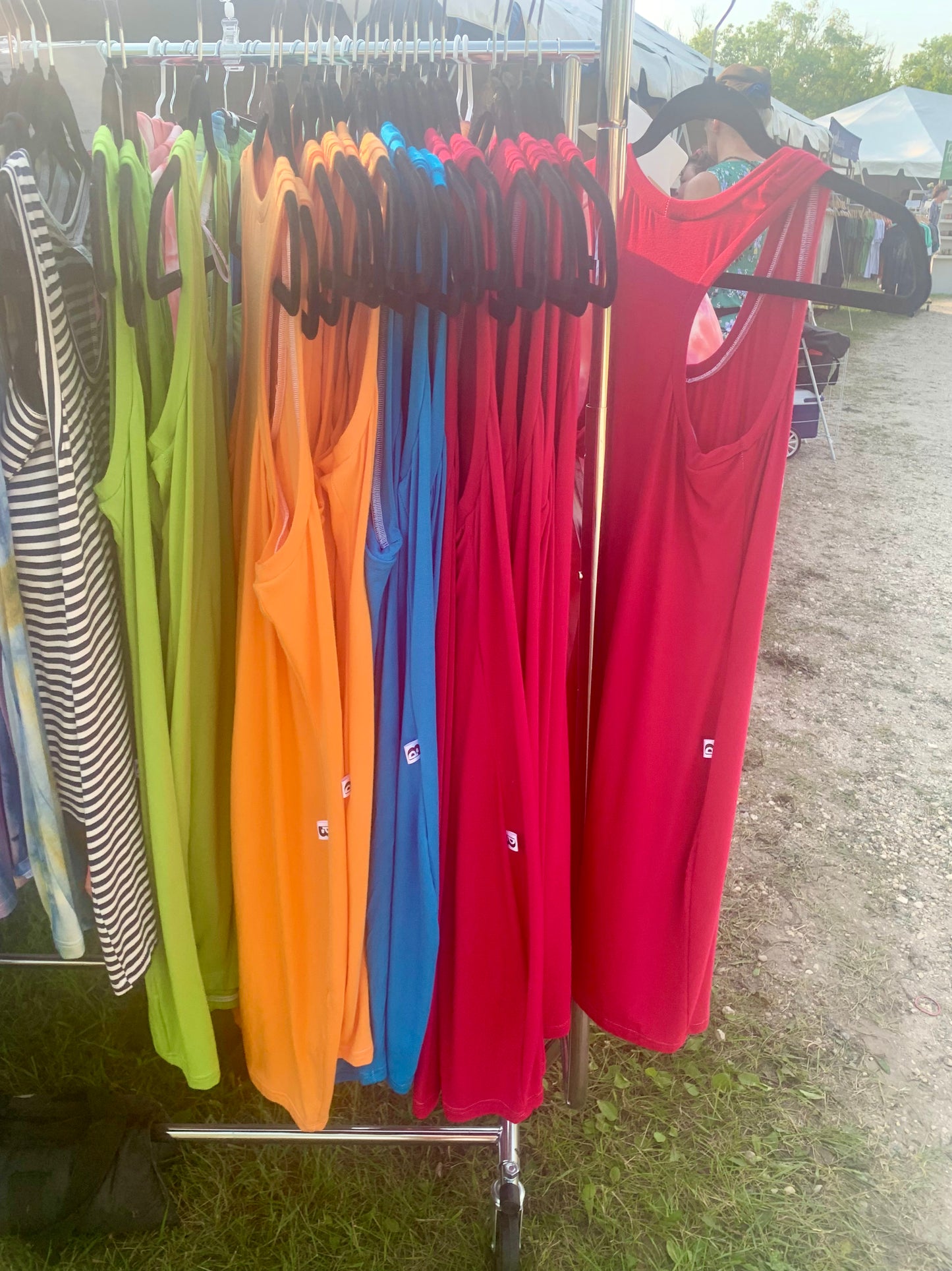 Bamboo Women's Racerback Tank Dress - Neon Green