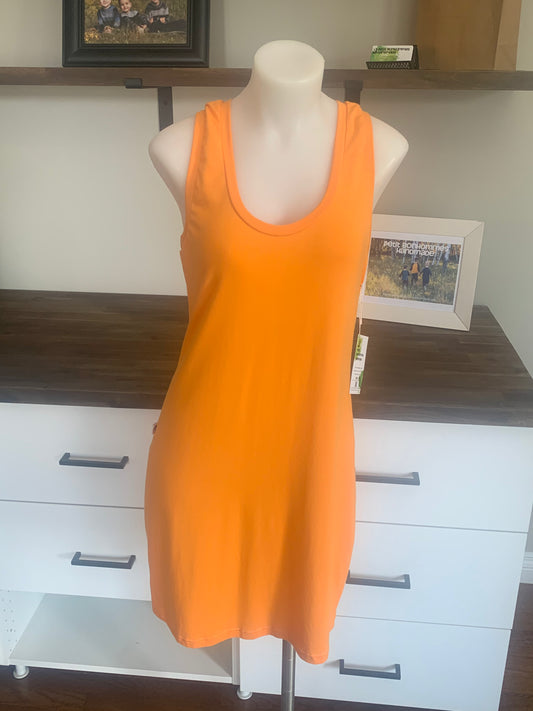 Bamboo Women's Racerback Tank Dress - Sunset Orange