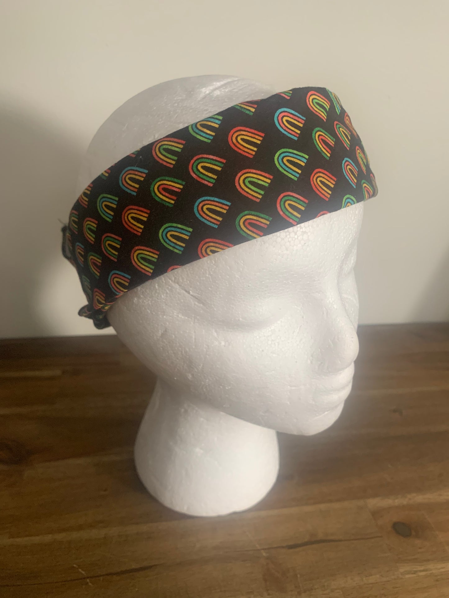 Bandana - Rainbows on Black