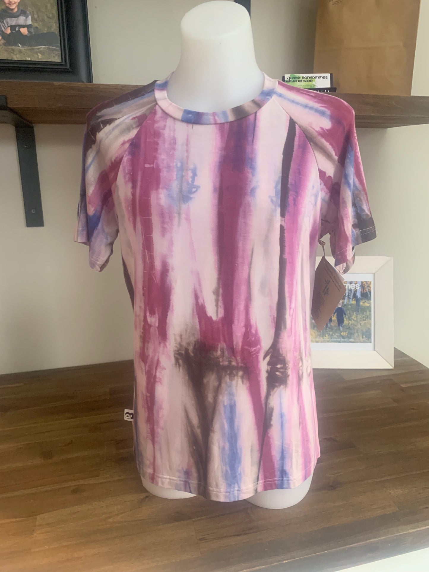 Bamboo Tie Dye T-Shirt - Mauve Brown