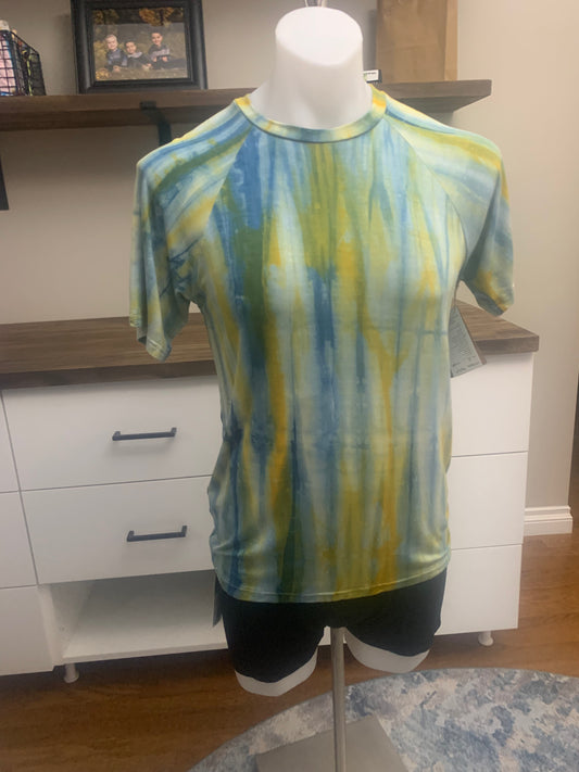 Bamboo Tie Dye T-Shirt - Green Blue
