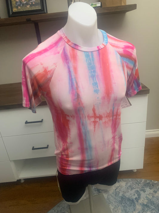Bamboo Tie Dye T-Shirt - Pink Blue