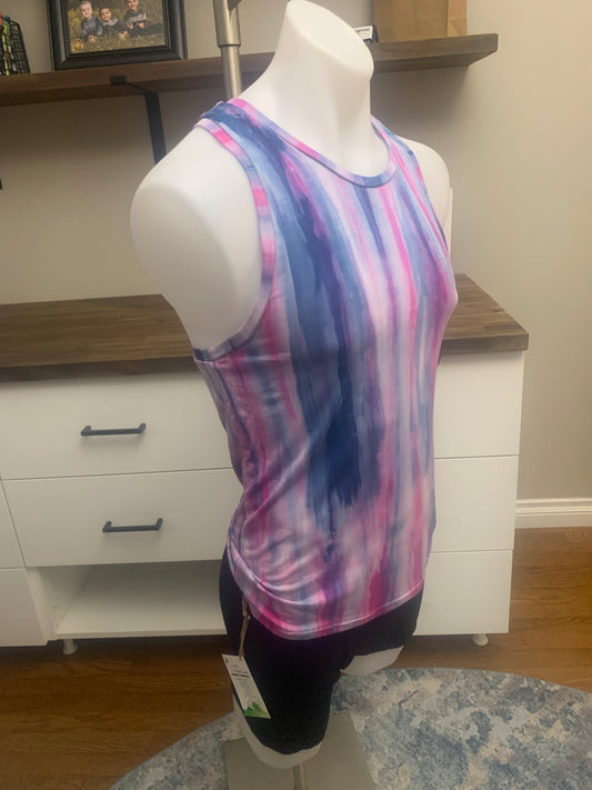 Bamboo Tie Dye Unisex Tank Top - Purple Blue