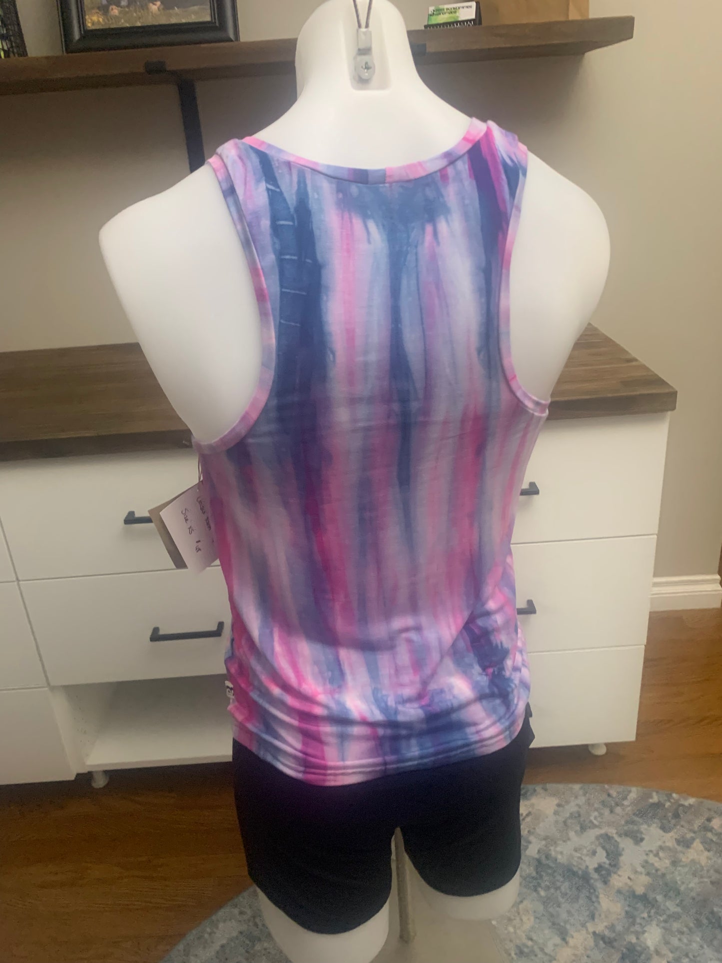 Bamboo Tie Dye Unisex Tank Top - Purple Blue