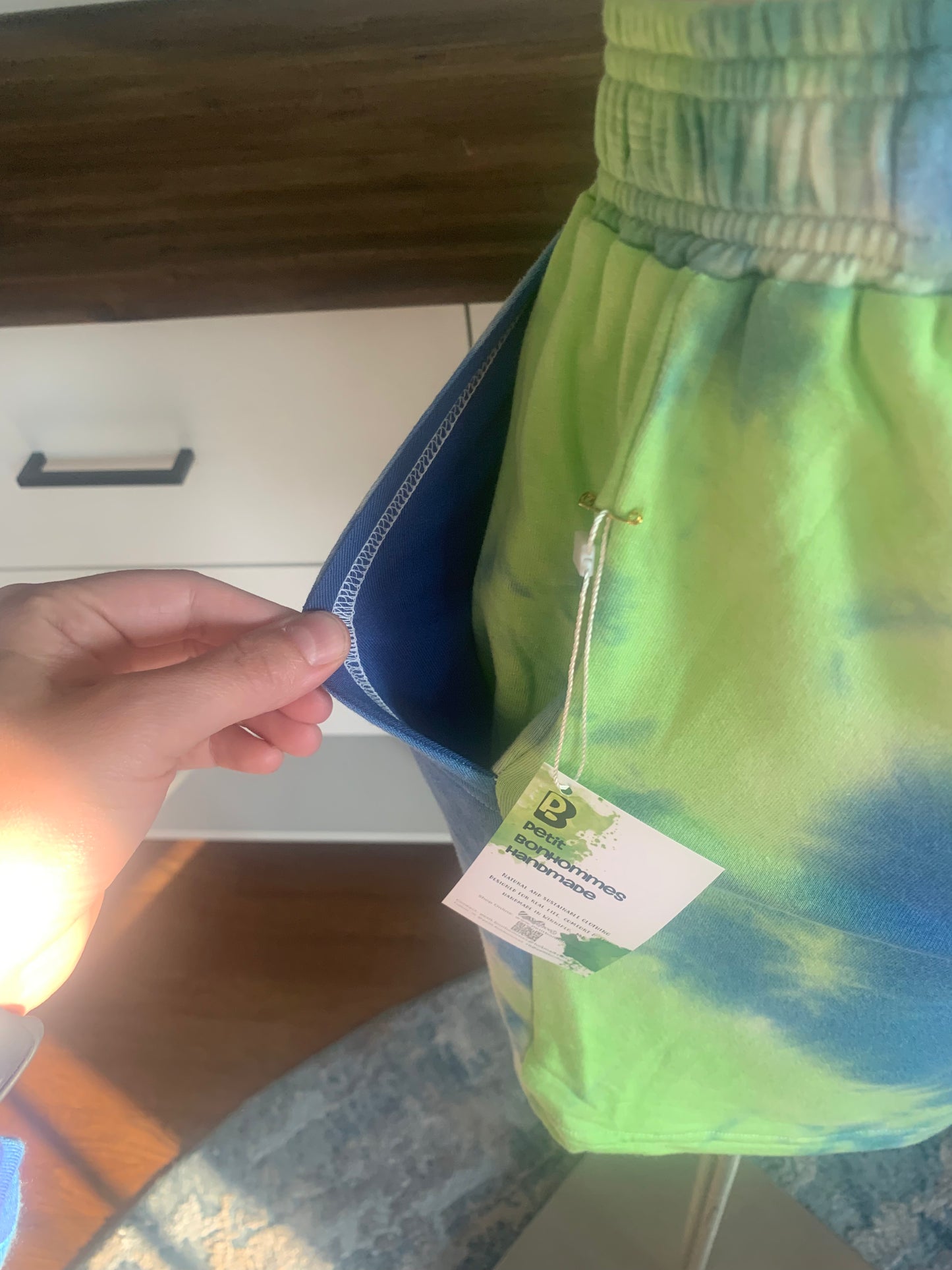 Bamboo Jogger Pants Tie Dye - Green/Blue