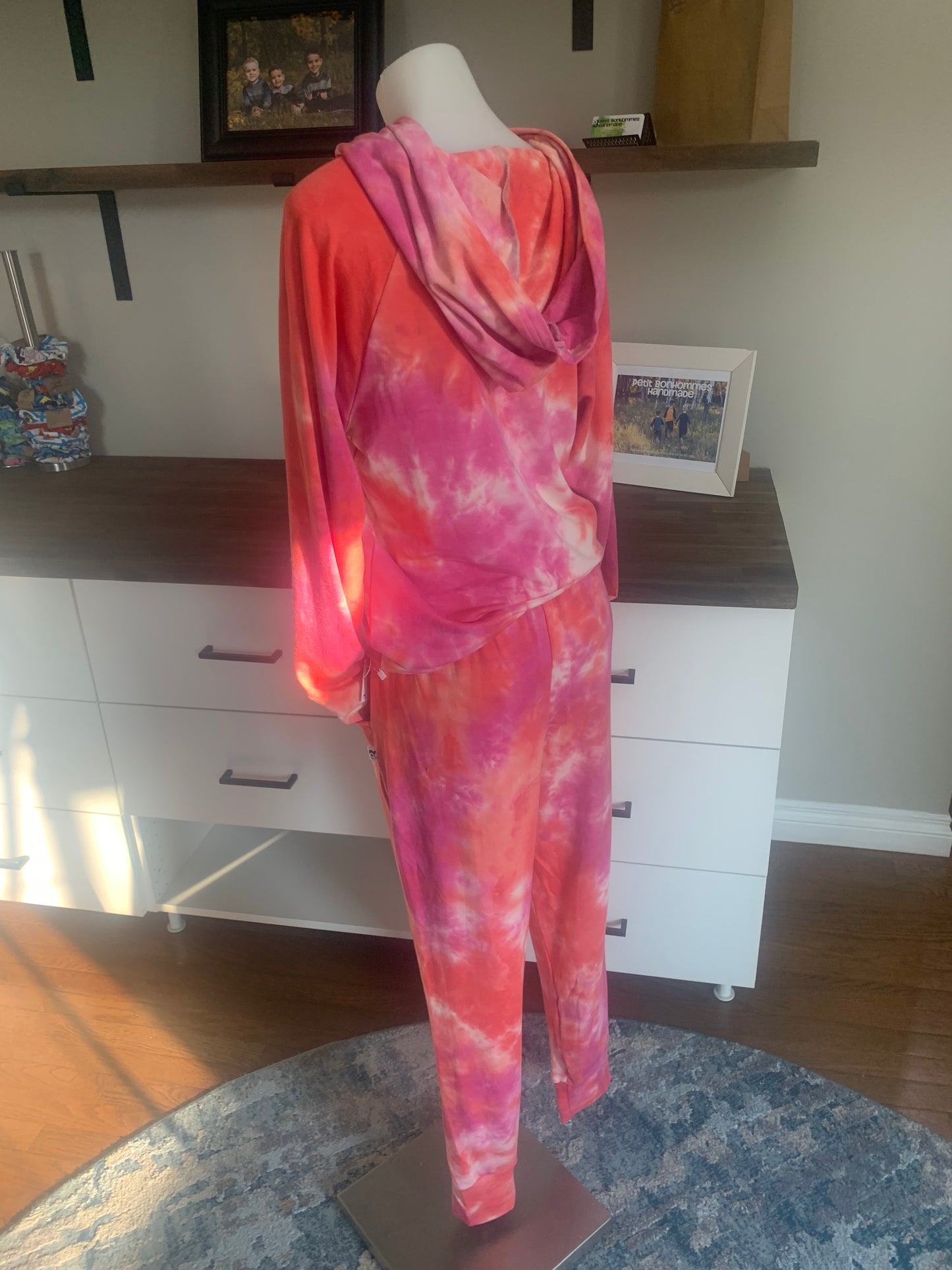 Bamboo Jogger Pants Tie Dye - Coral/Raspberry