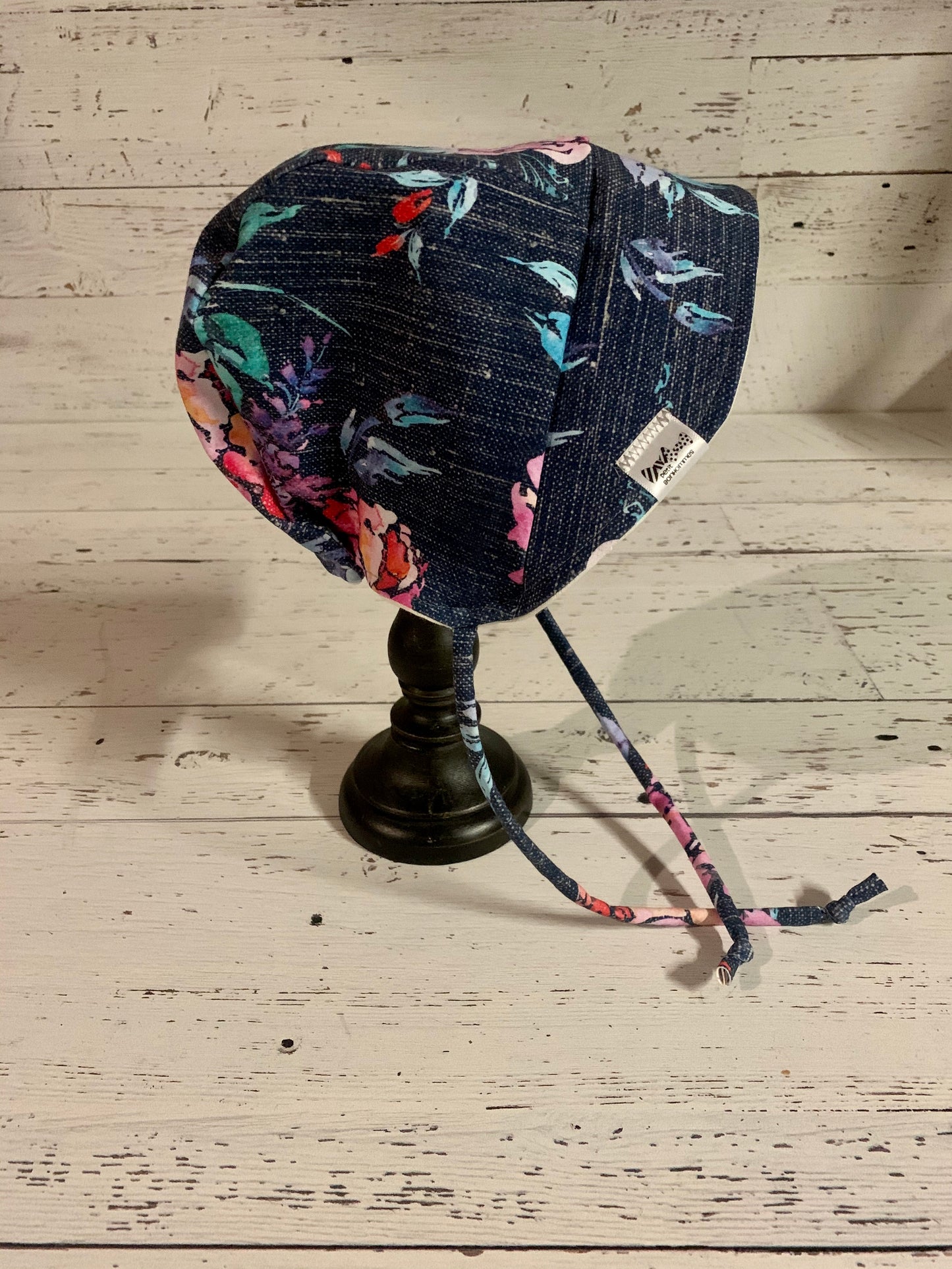 Bonnet - Denim Blue Floral