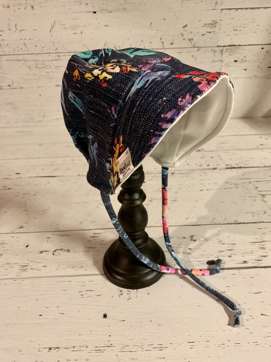 Bonnet - Denim Blue Floral