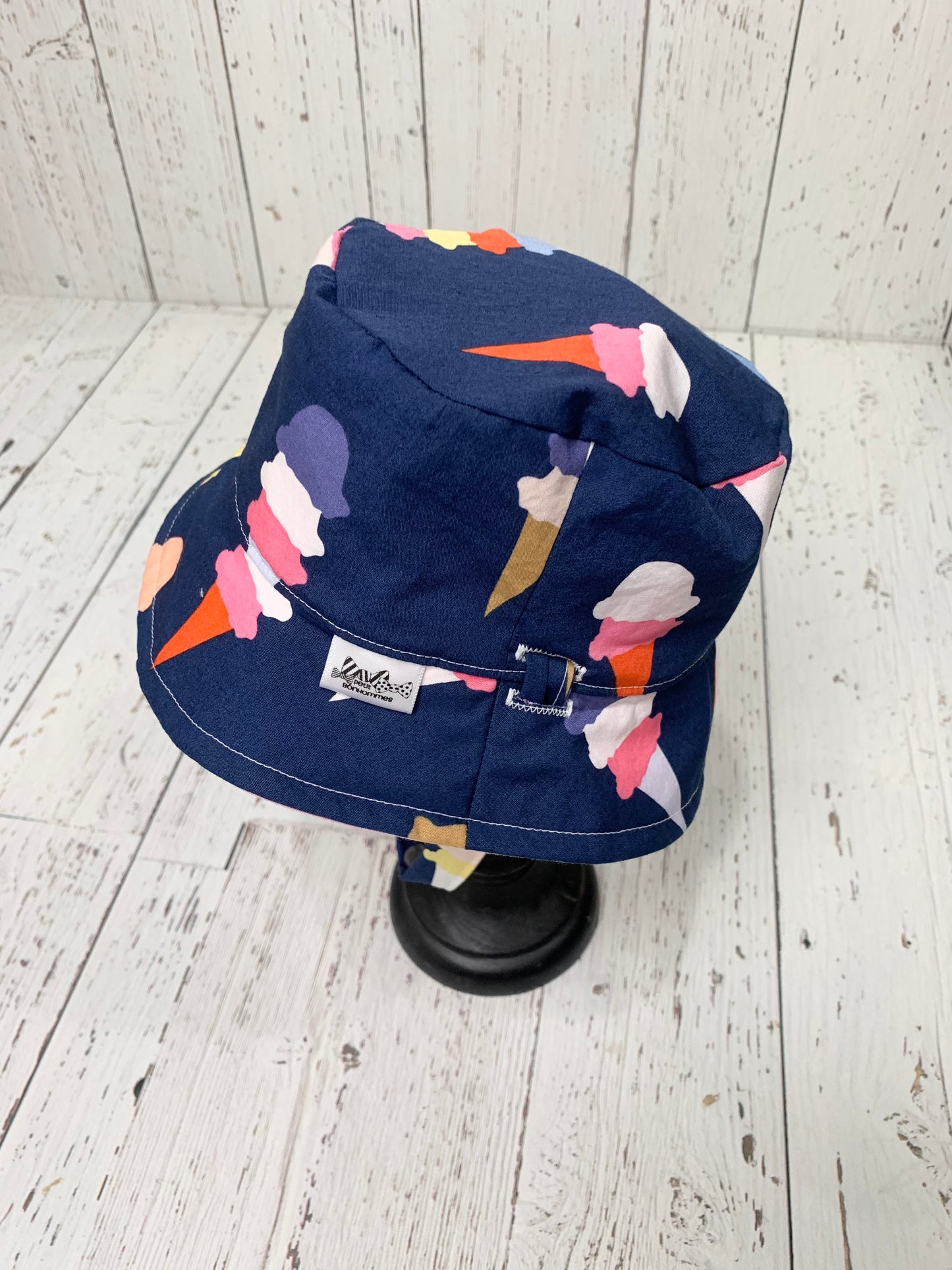 Bucket Hat - Ice Cream Cones on Navy