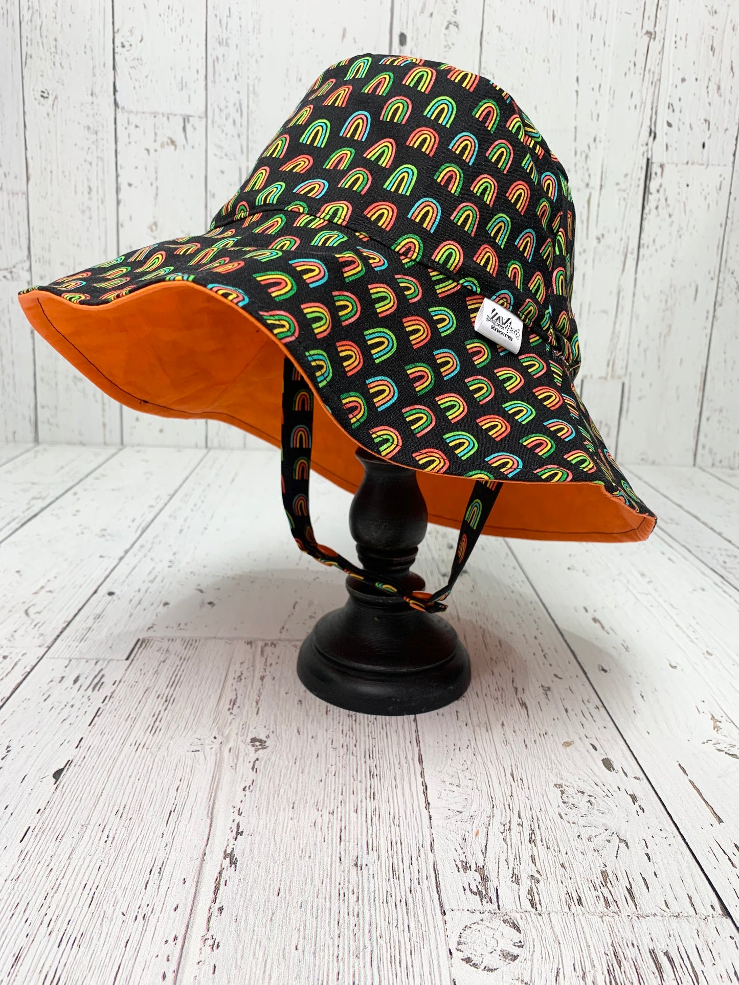 Bucket Hat - Rainbows on Black