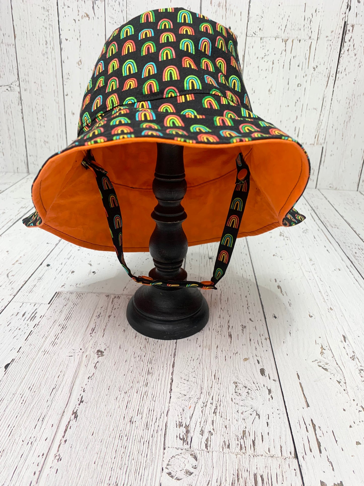 Bucket Hat - Rainbows on Black