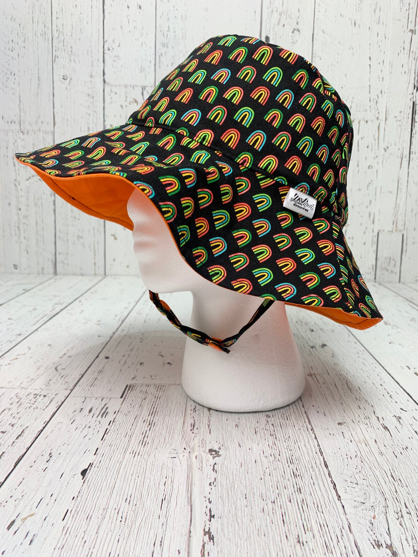 Bucket Hat - Rainbows on Black