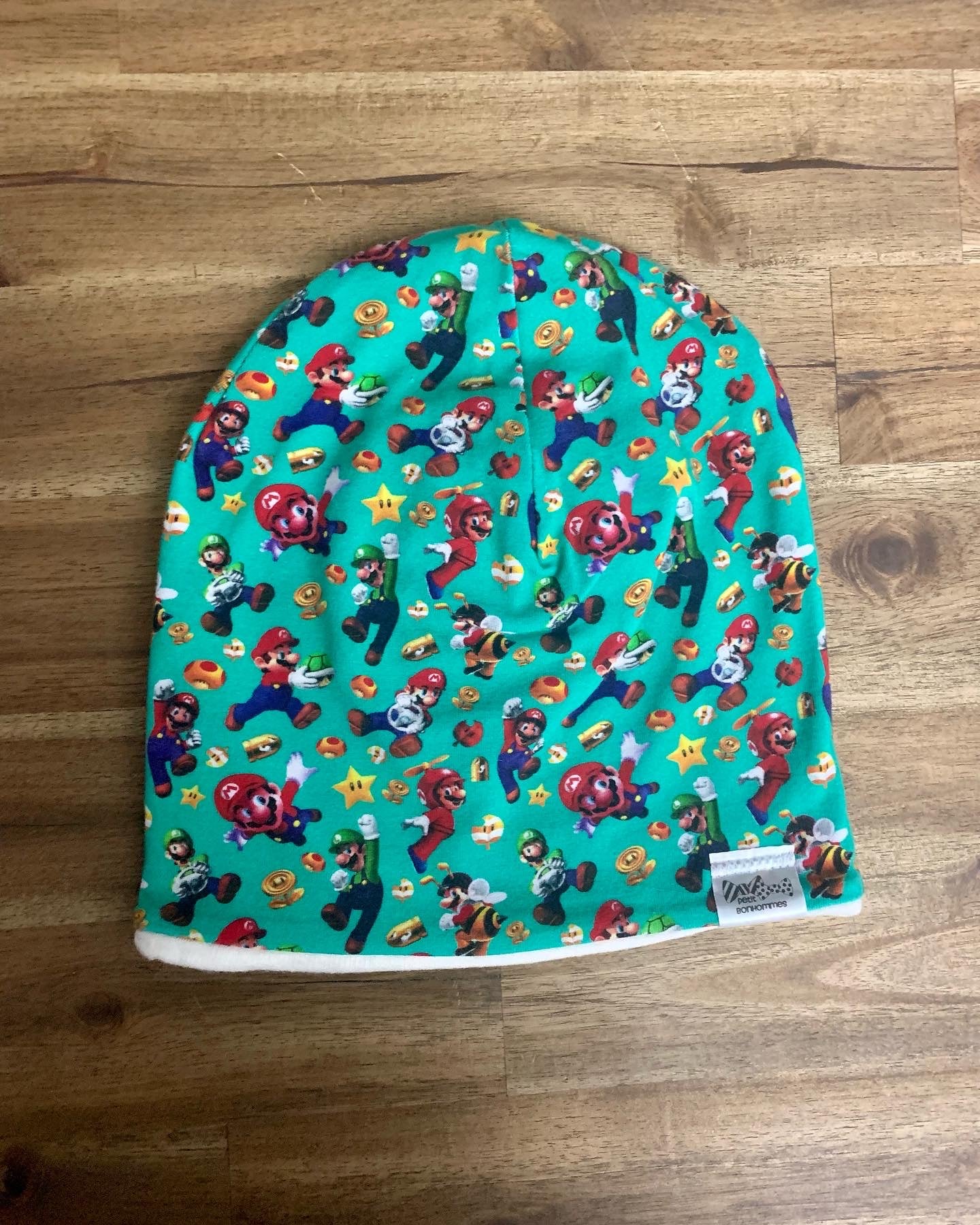 Slouchy Toque - Mario Luigi on Teal