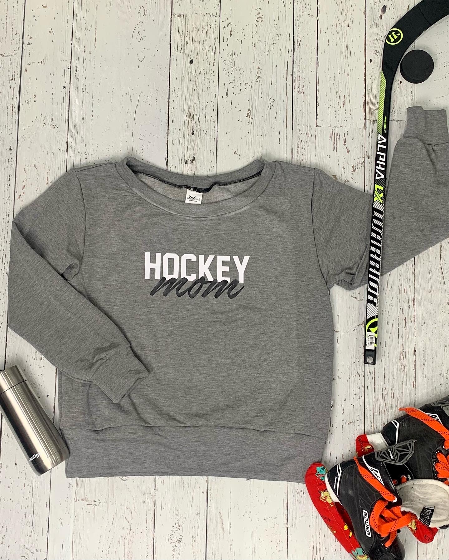 Bamboo Women's Pullover Sweater - Hockey Mom