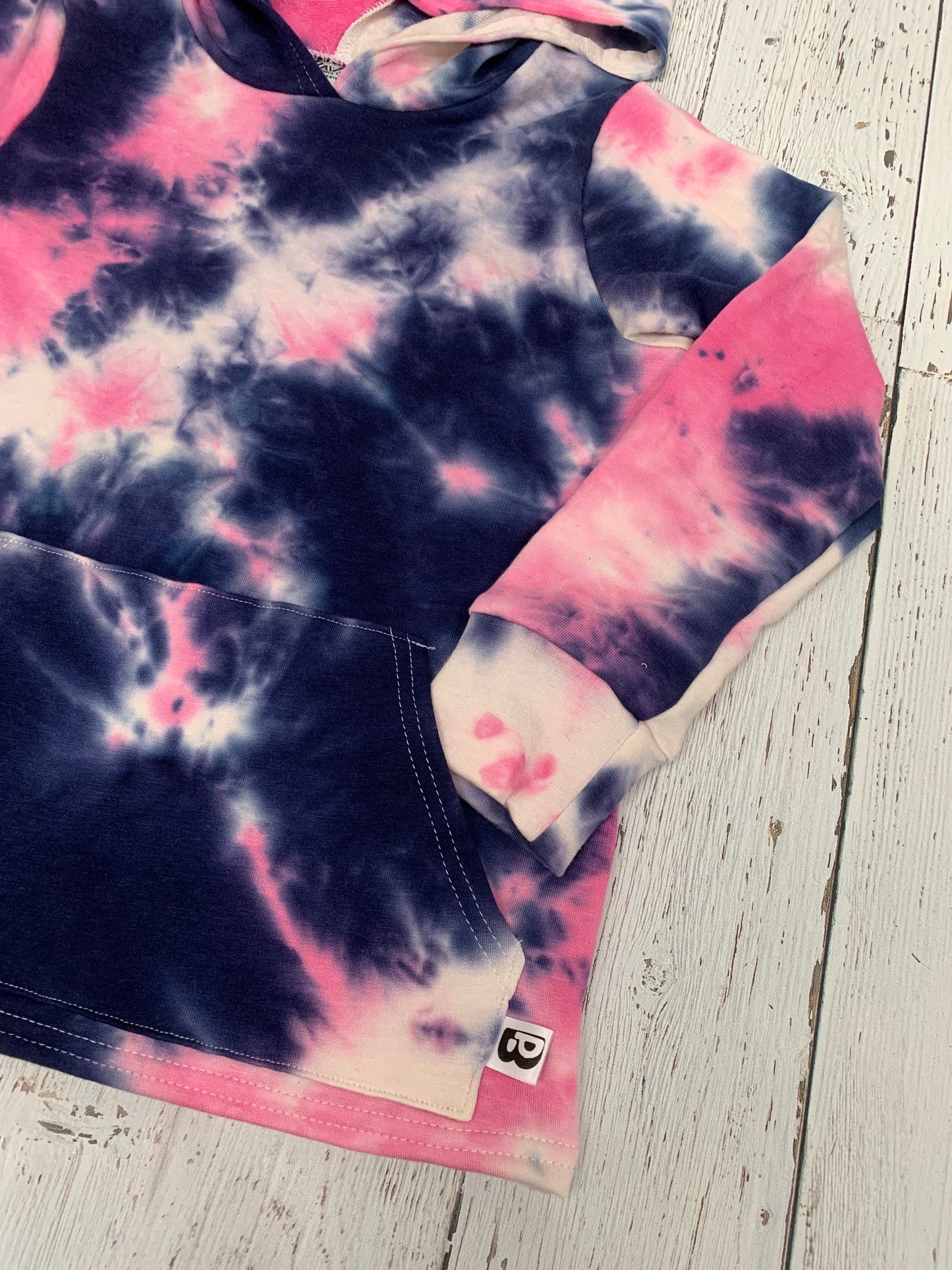 Bamboo Hoodies Tie Dye - Pink/Navy
