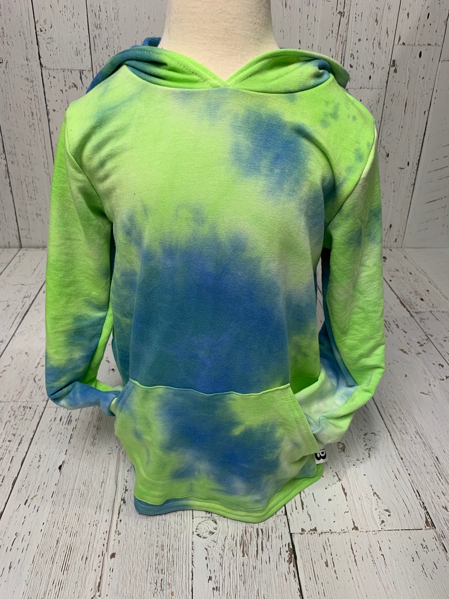 Bamboo Hoodies Tie Dye - Green/Blue