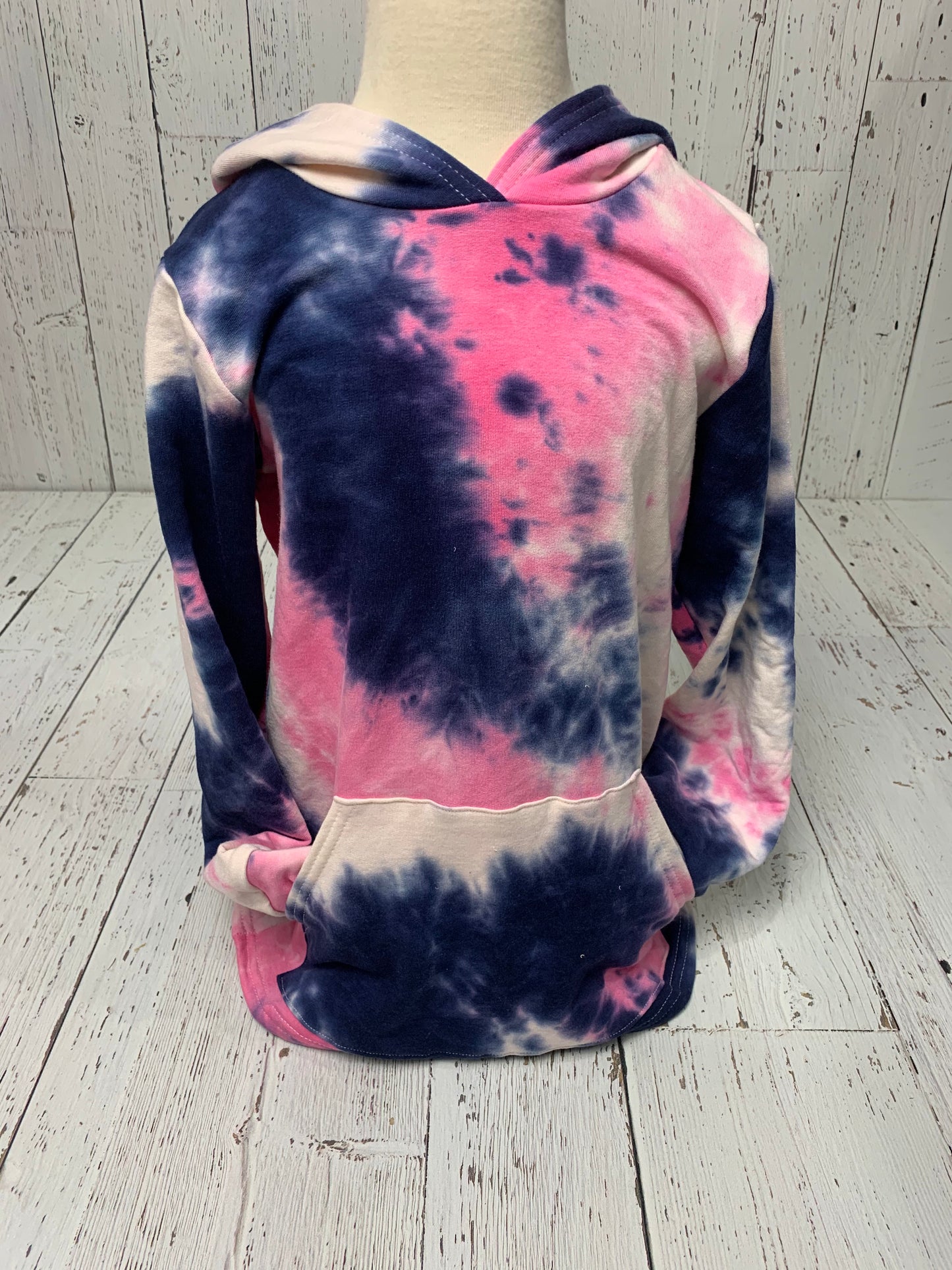 Bamboo Hoodies Tie Dye - Pink/Navy