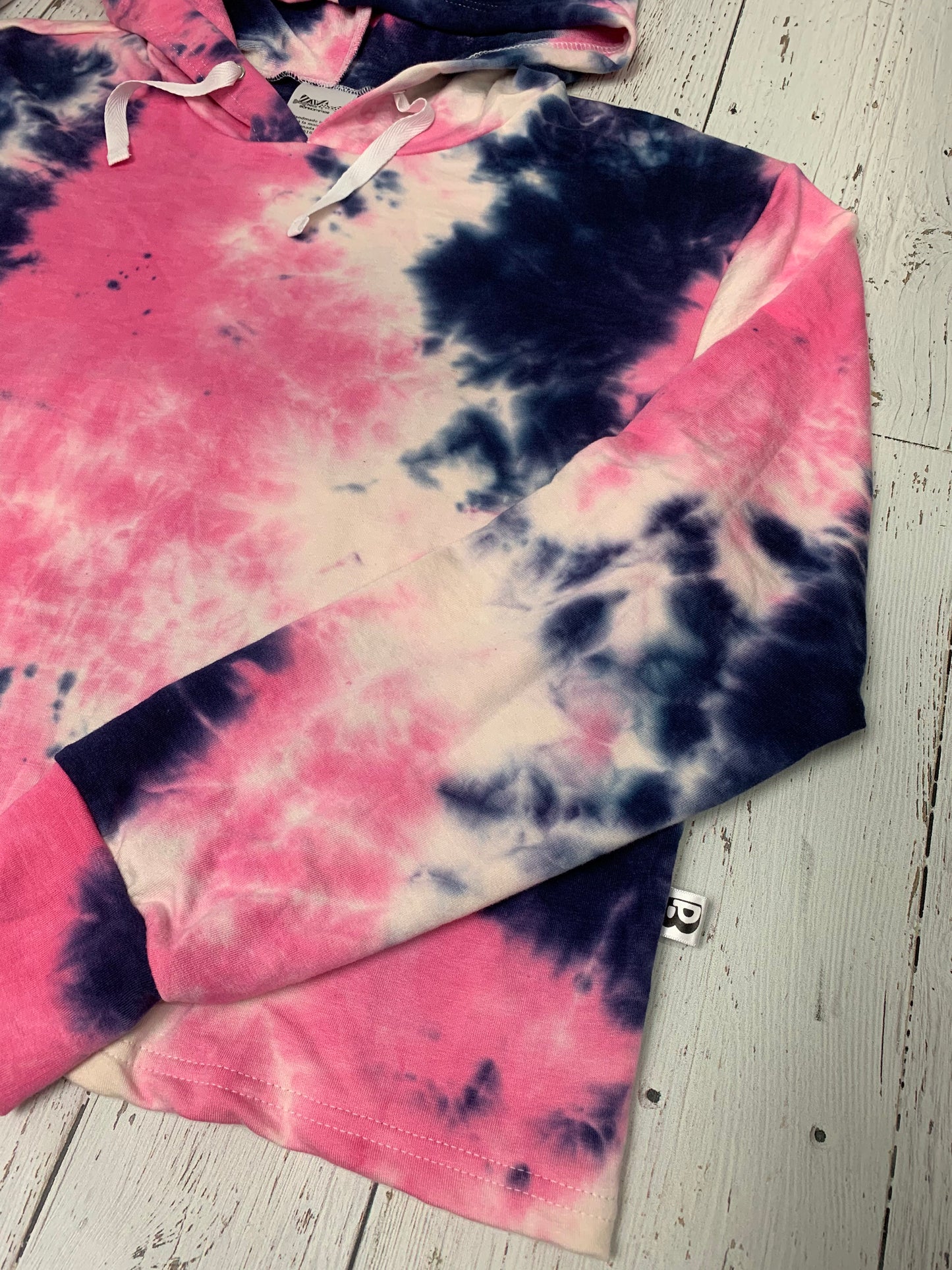 Bamboo Hoodies Tie Dye - Pink/Navy