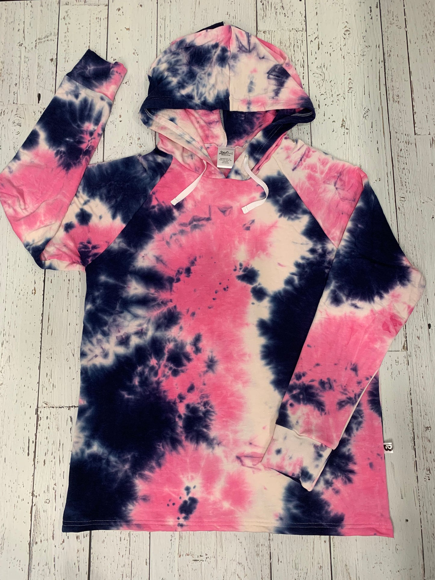 Bamboo Hoodies Tie Dye - Pink/Navy