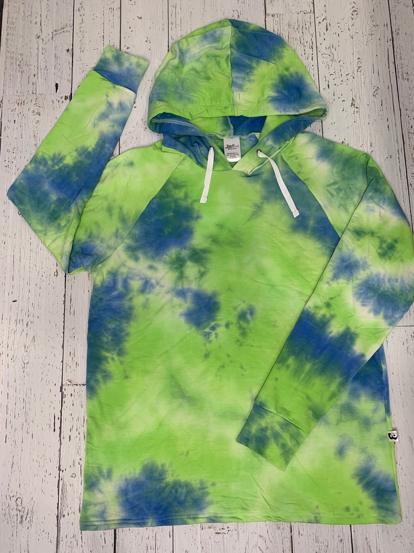 Bamboo Hoodies Tie Dye - Green/Blue