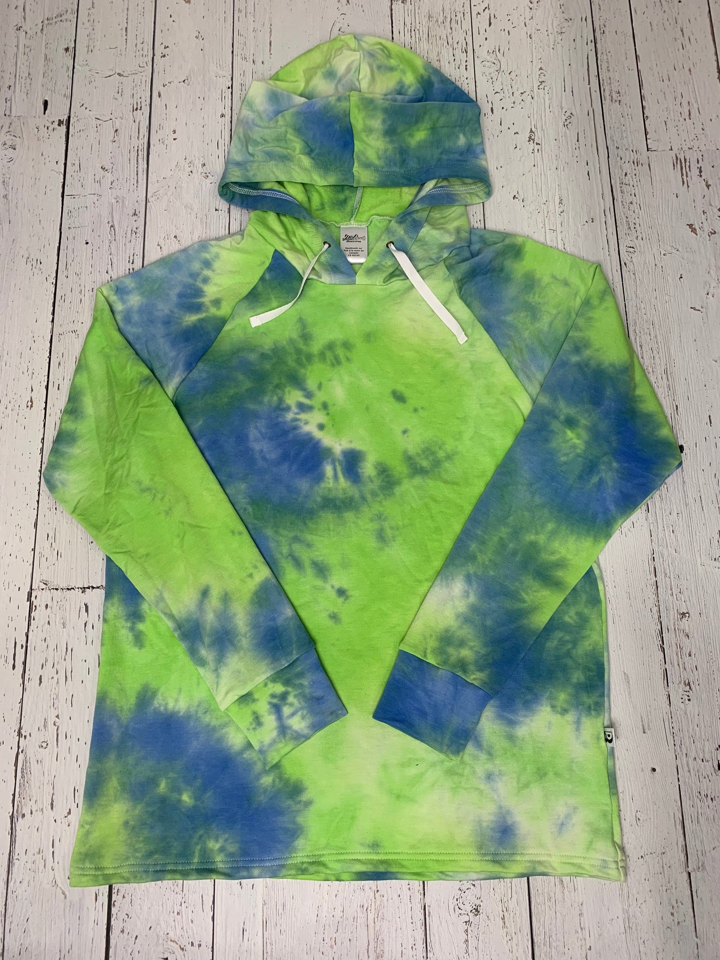 Bamboo Hoodies Tie Dye - Green/Blue
