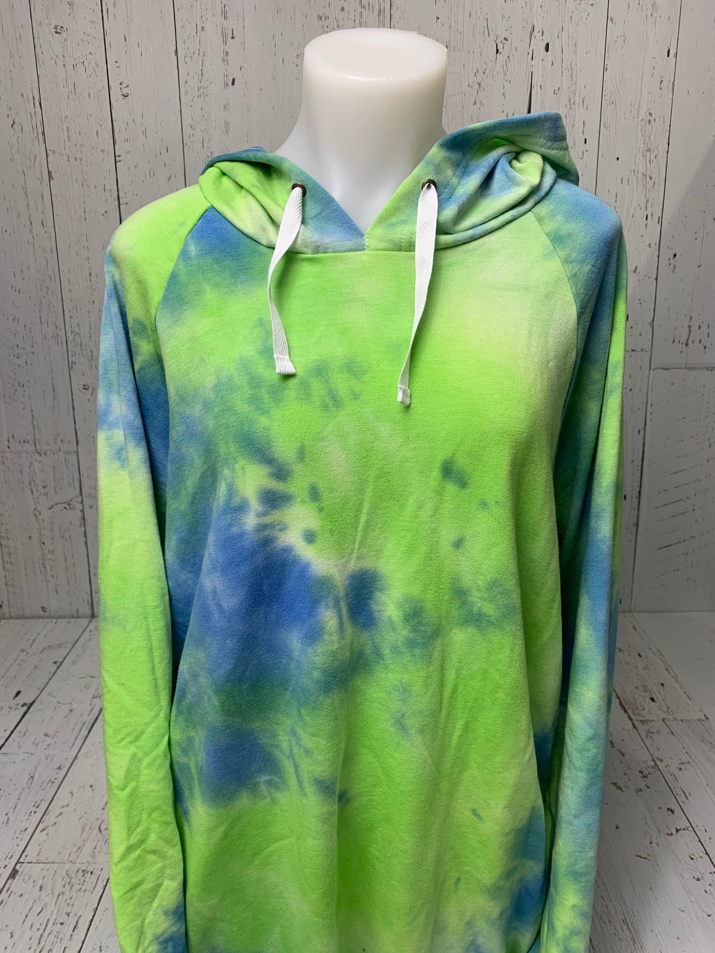 Bamboo Hoodies Tie Dye - Green/Blue