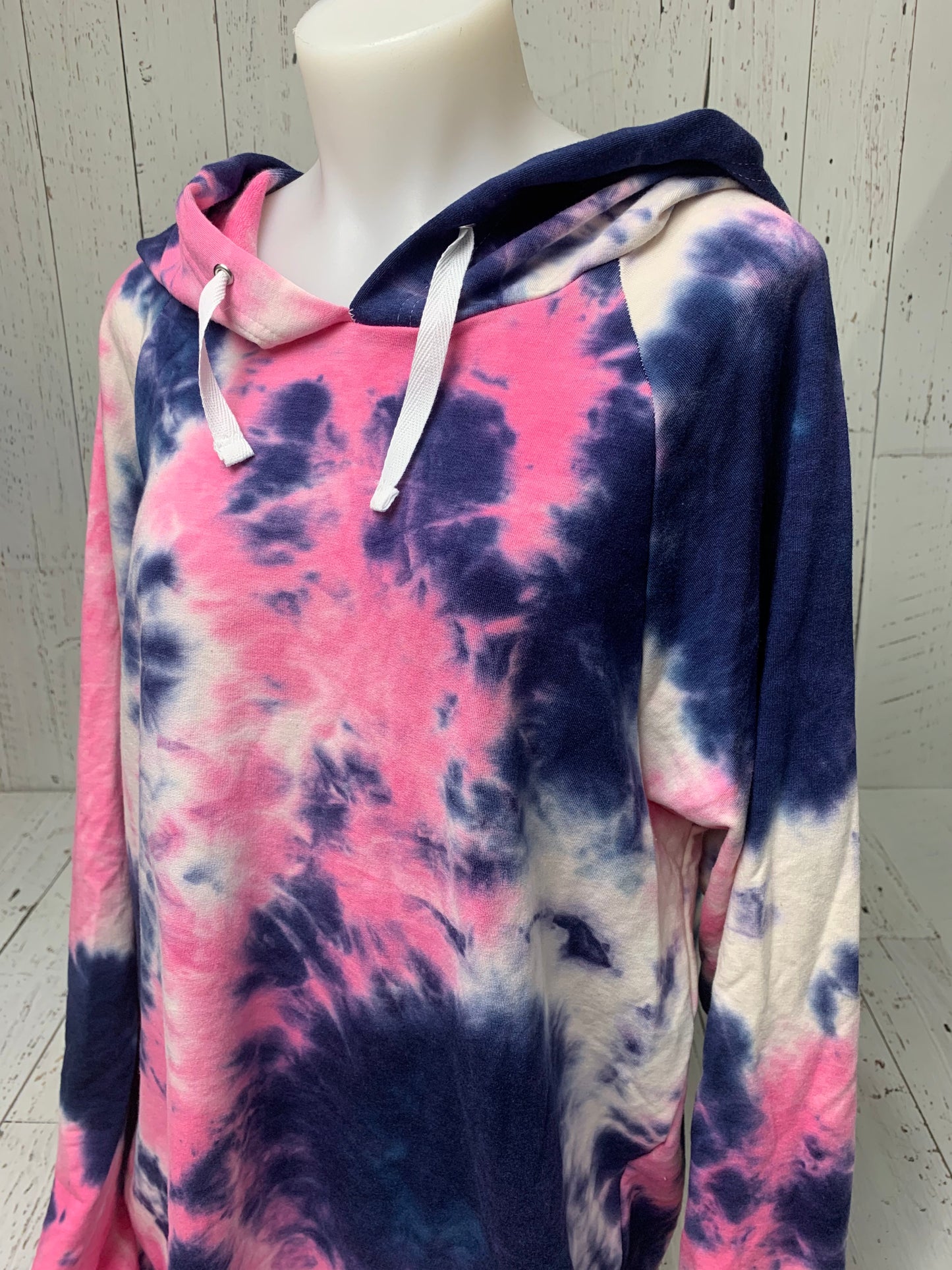 Bamboo Hoodies Tie Dye - Pink/Navy