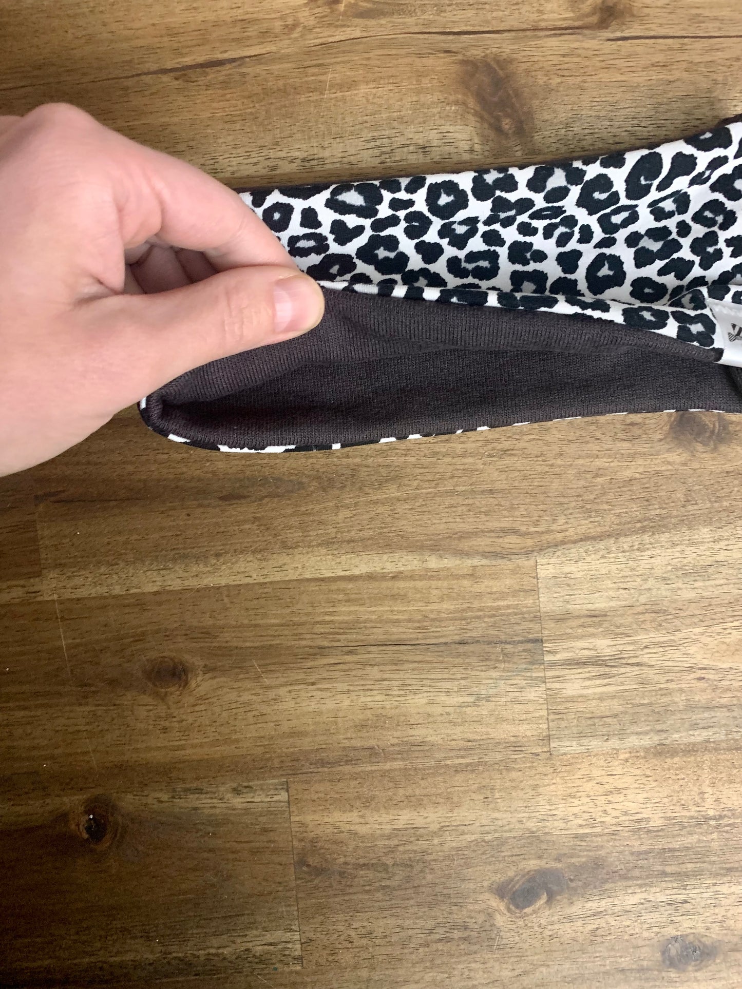 Ear Warmer - Black White Leopard