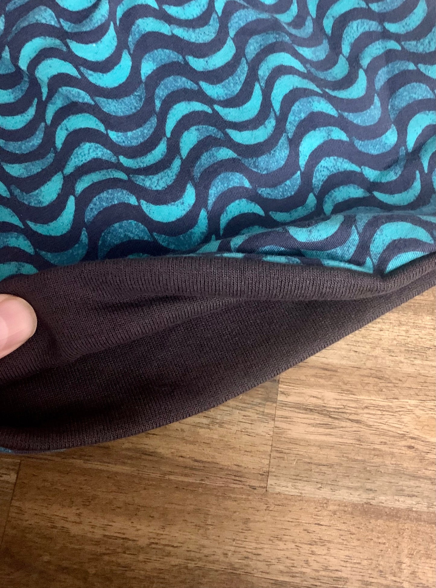 Slouchy Toque - Teal Waves