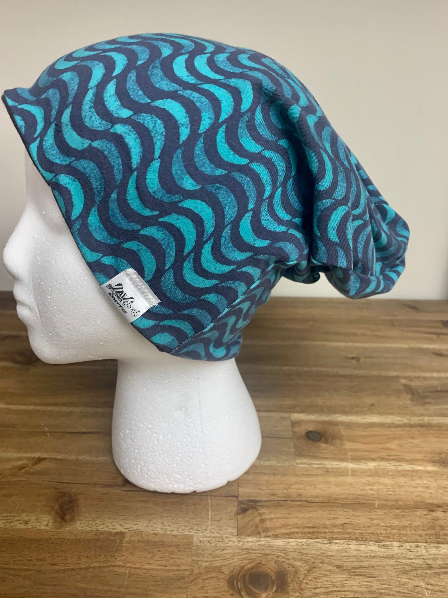 Slouchy Toque - Teal Waves
