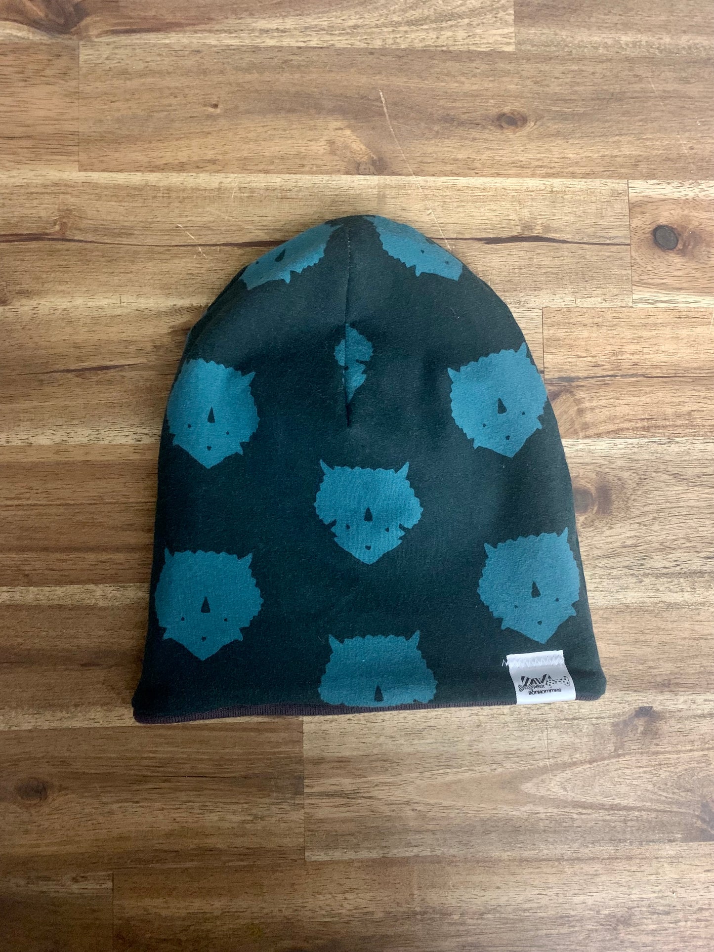 Slouchy Toque - Teal Triceratops Dinosaur