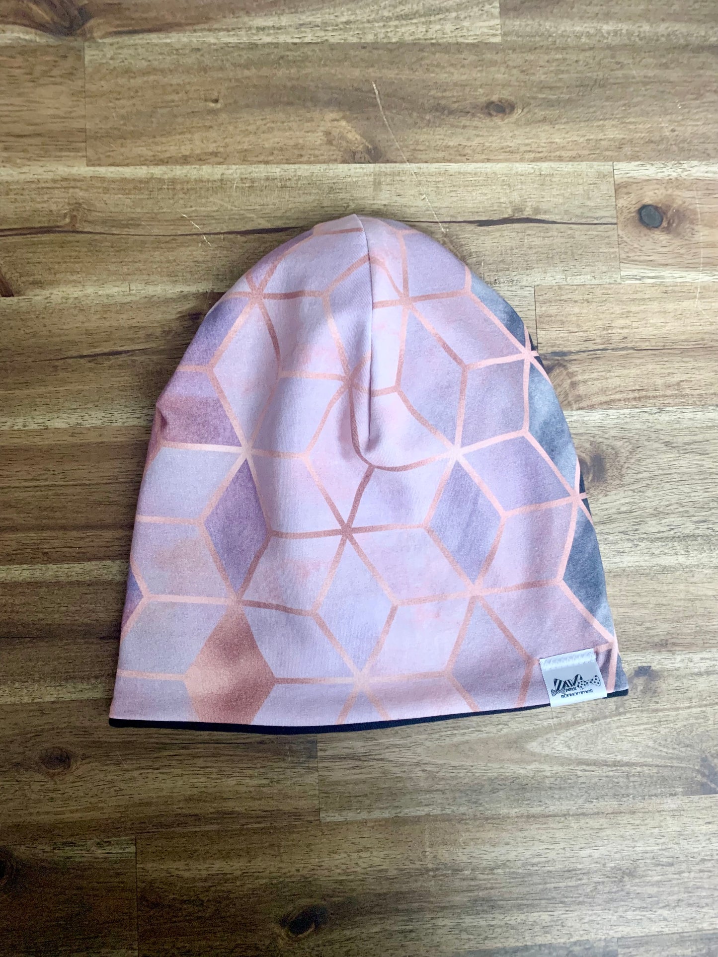 Slouchy Toque - Rose Gold Geometric