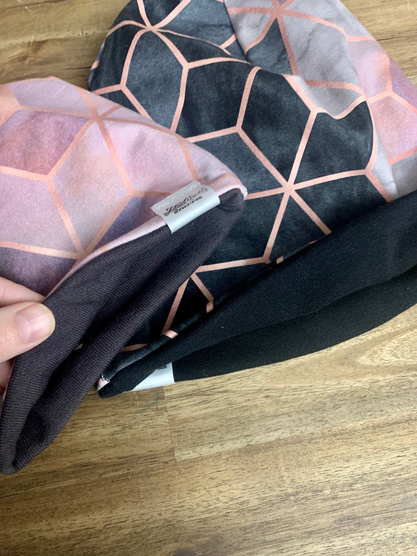 Slouchy Toque - Rose Gold Geometric