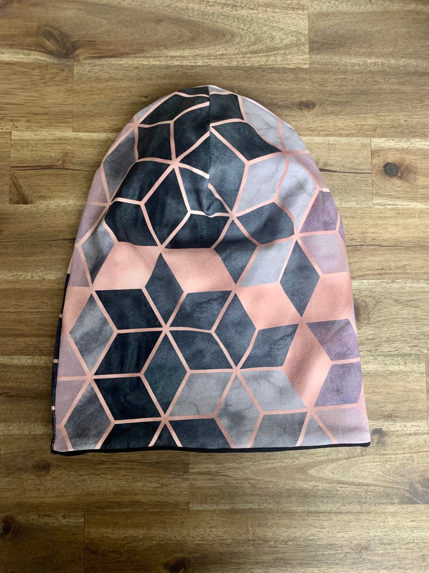 Slouchy Toque - Rose Gold Geometric