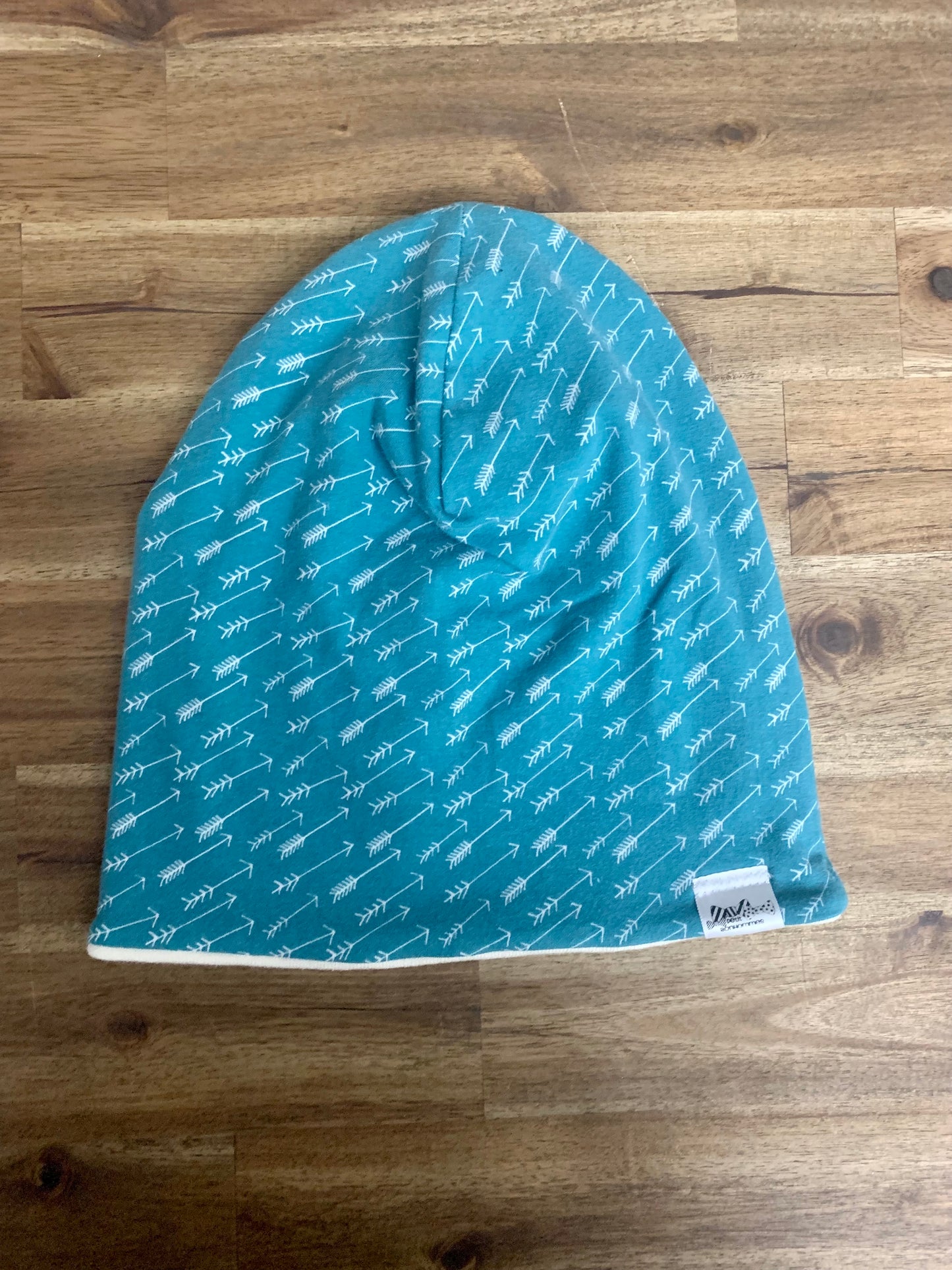 Slouchy Toque - Teal Arrows