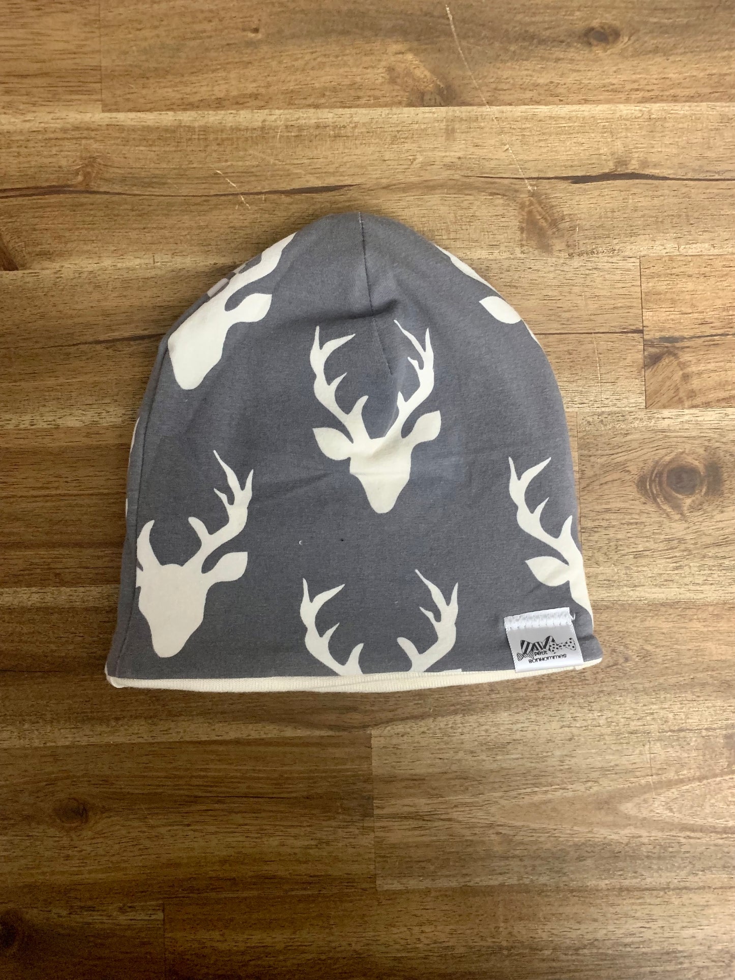 Slouchy Toque - Moonstone Dark Grey Buck Deer