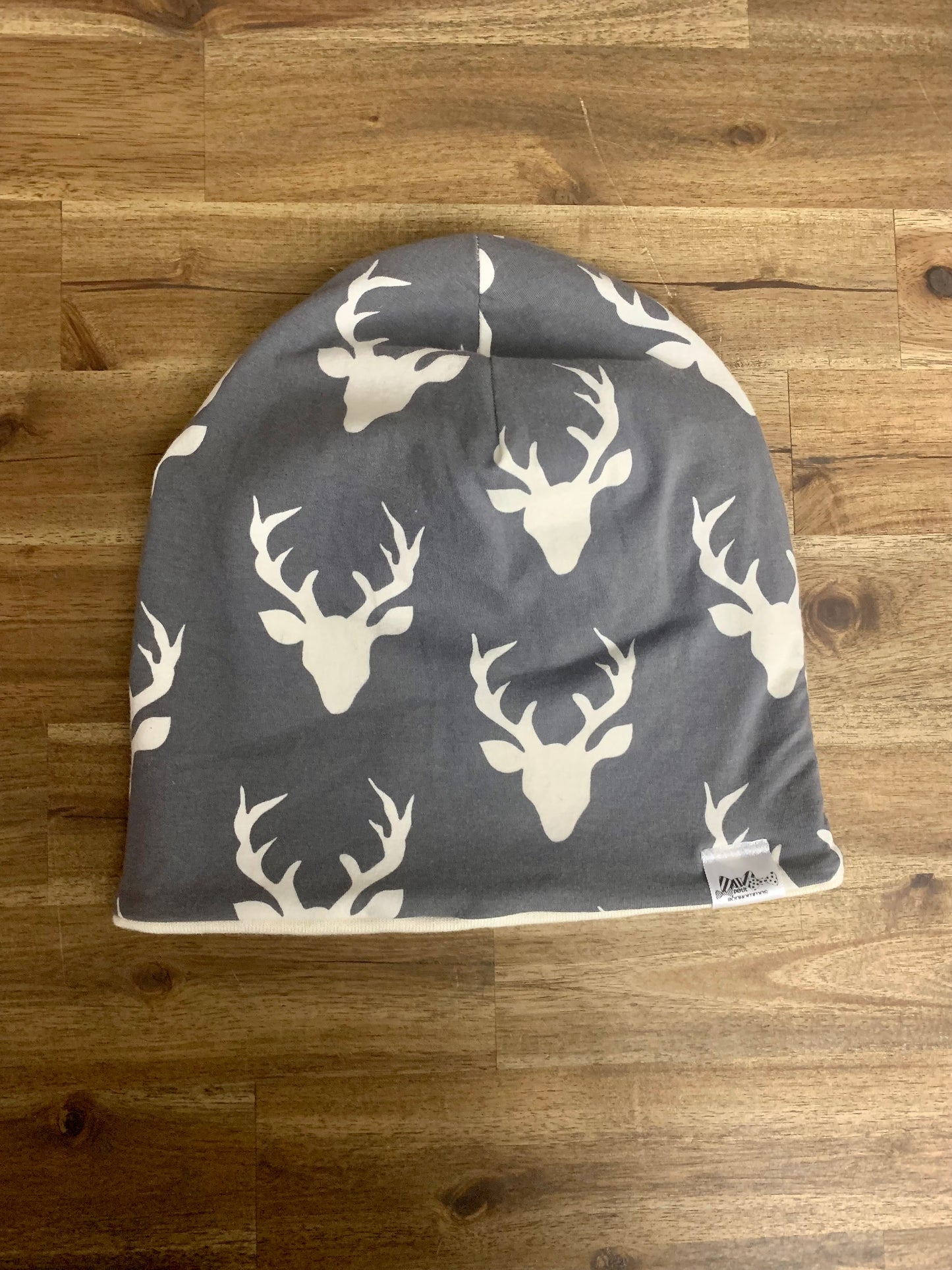 Slouchy Toque - Moonstone Dark Grey Buck Deer