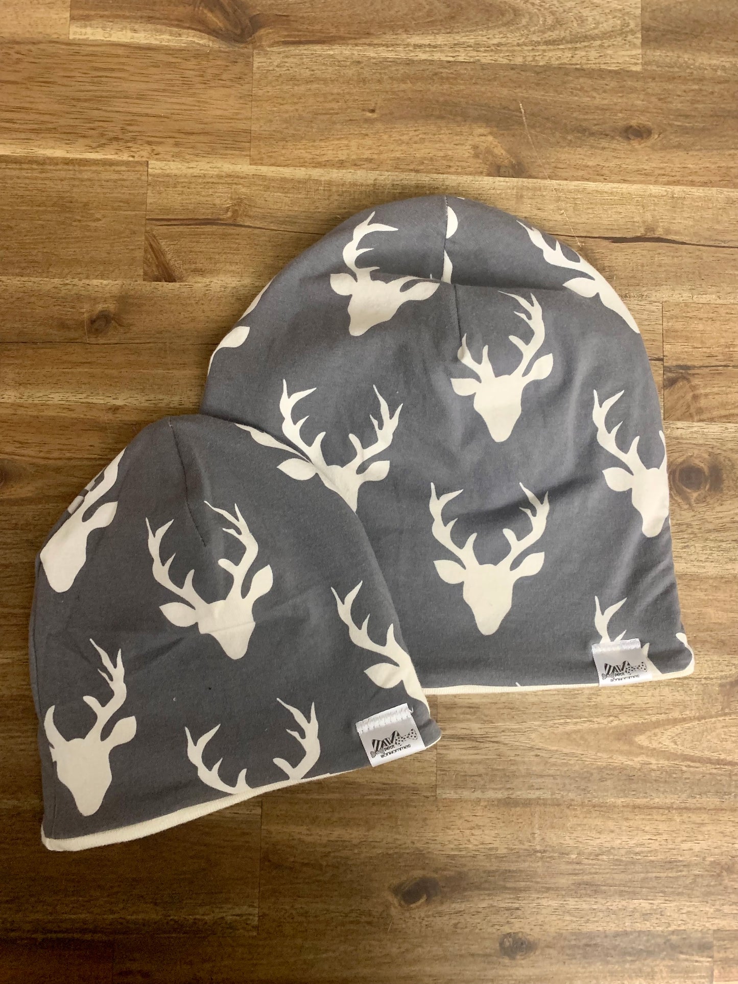 Slouchy Toque - Moonstone Dark Grey Buck Deer