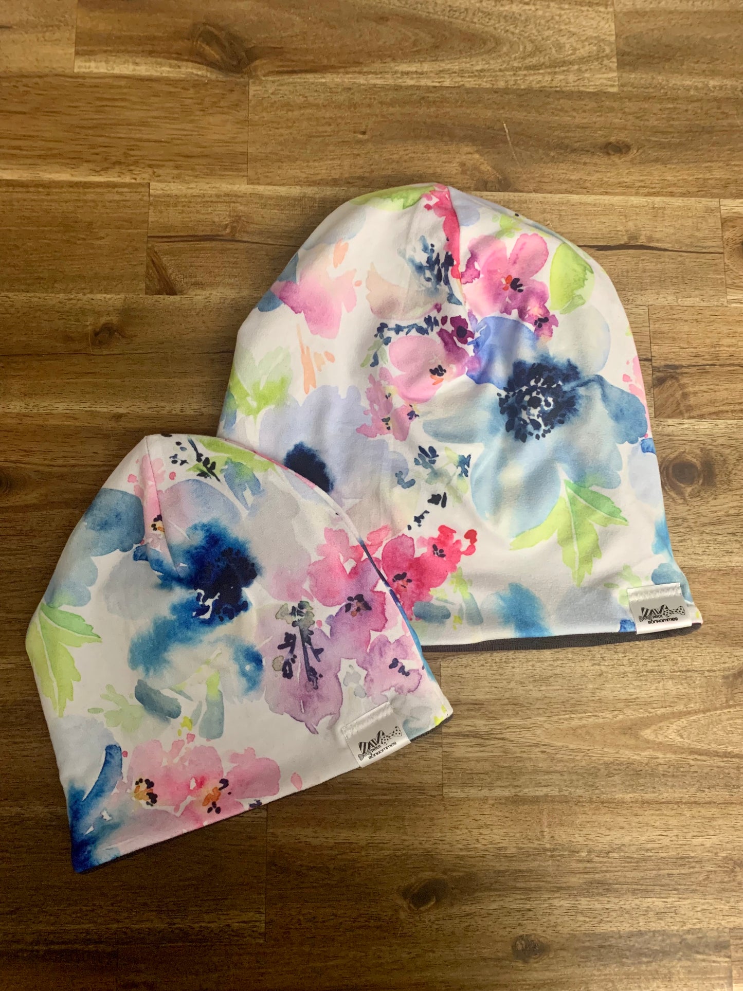 Slouchy Toque - Watercolour Floral