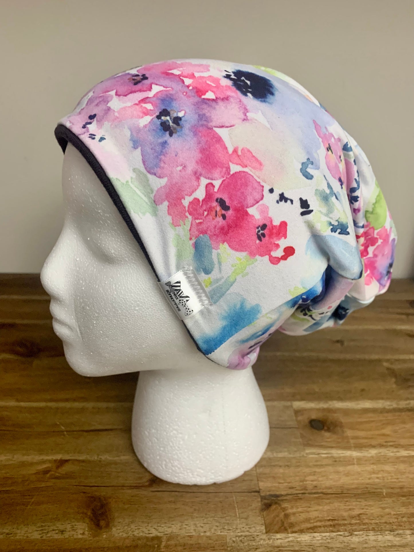 Slouchy Toque - Watercolour Floral