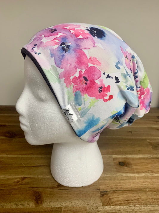 Slouchy Toque - Watercolour Floral