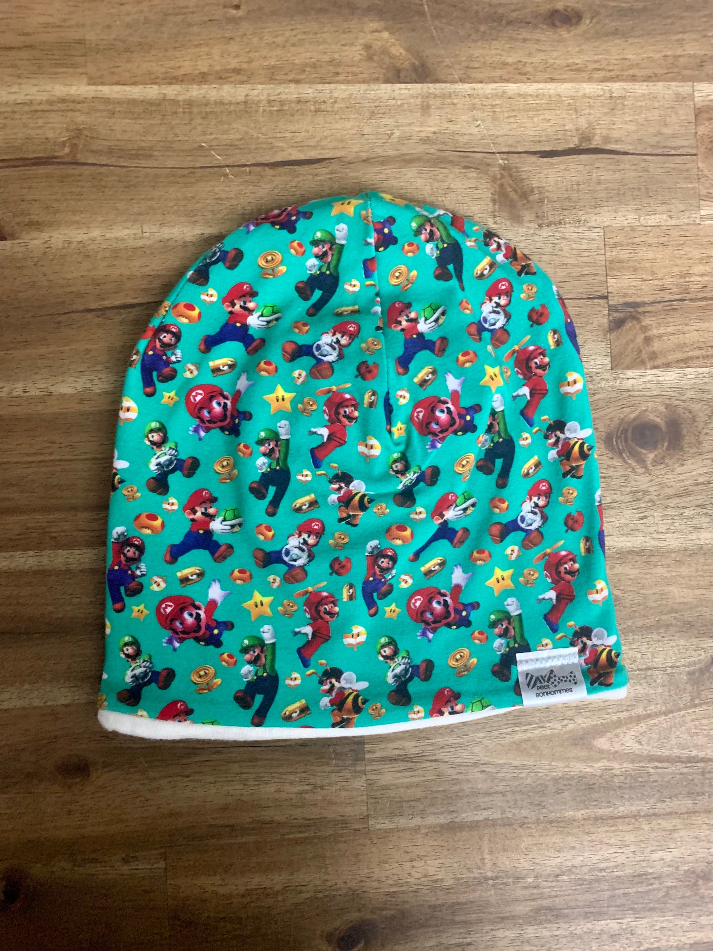 Slouchy Toque - Mario Luigi on Teal