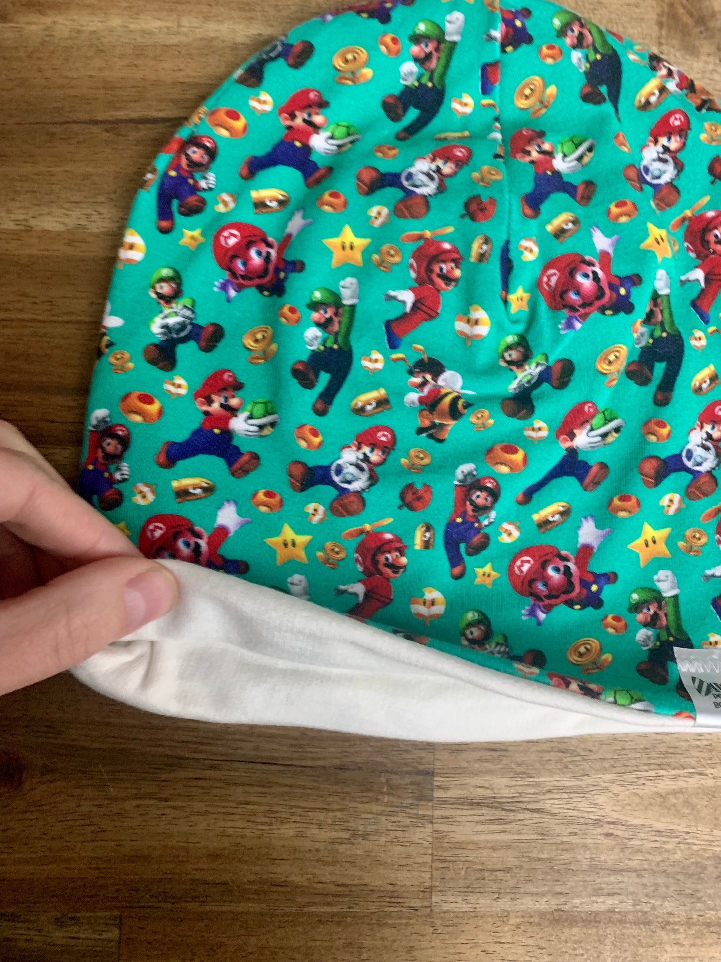 Slouchy Toque - Mario Luigi on Teal