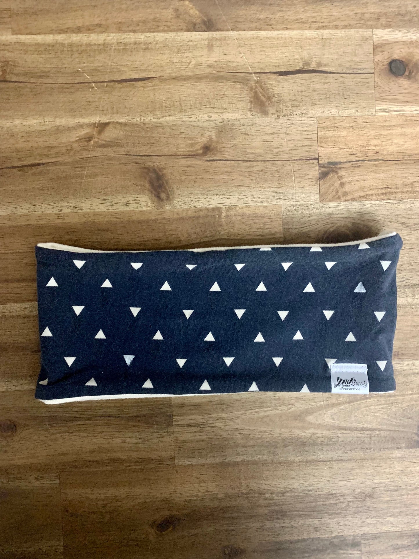 Ear Warmer - Navy Triangles