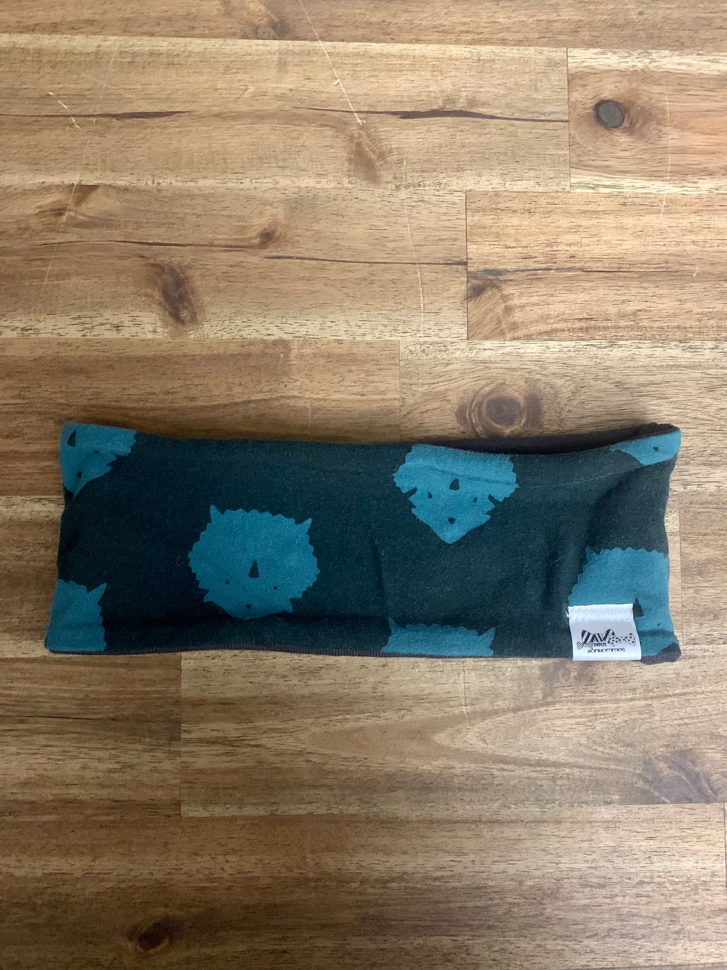 Ear Warmer - Teal Triceratops Dinosaur