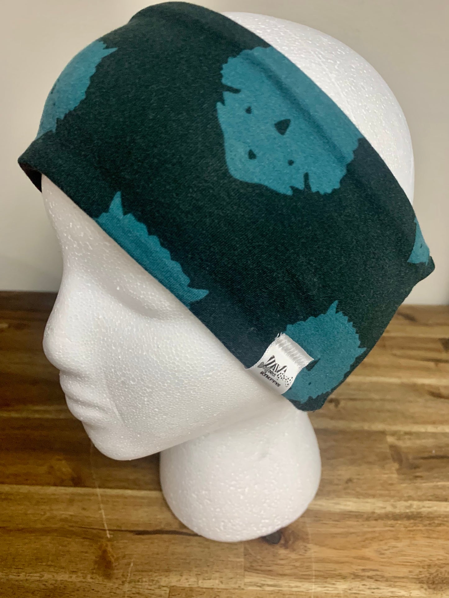Ear Warmer - Teal Triceratops Dinosaur