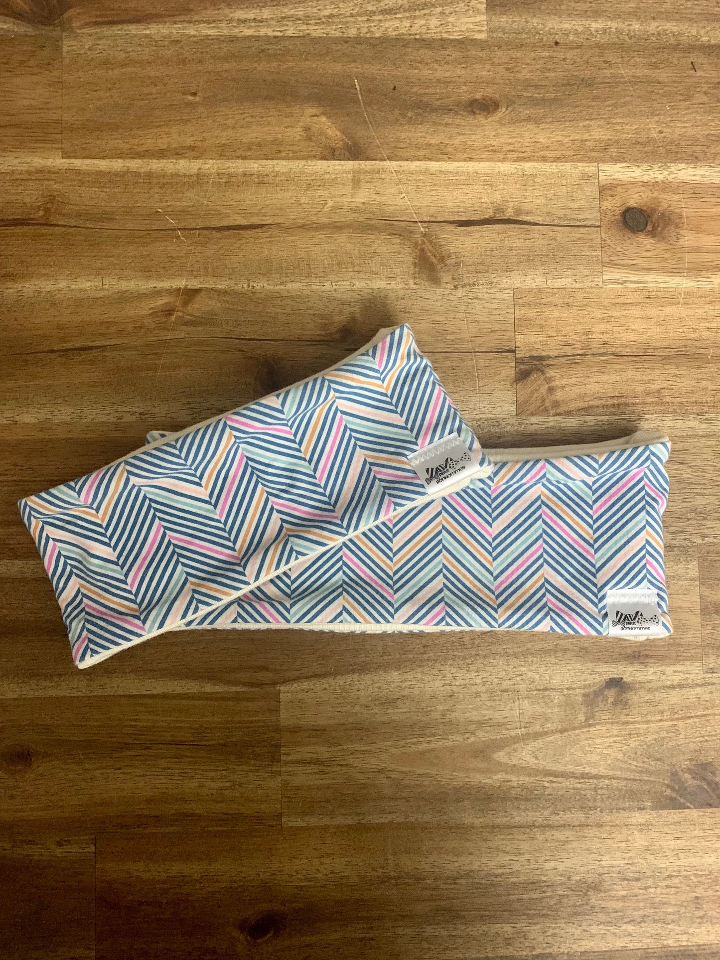 Ear Warmer - Chevron Blue Pink