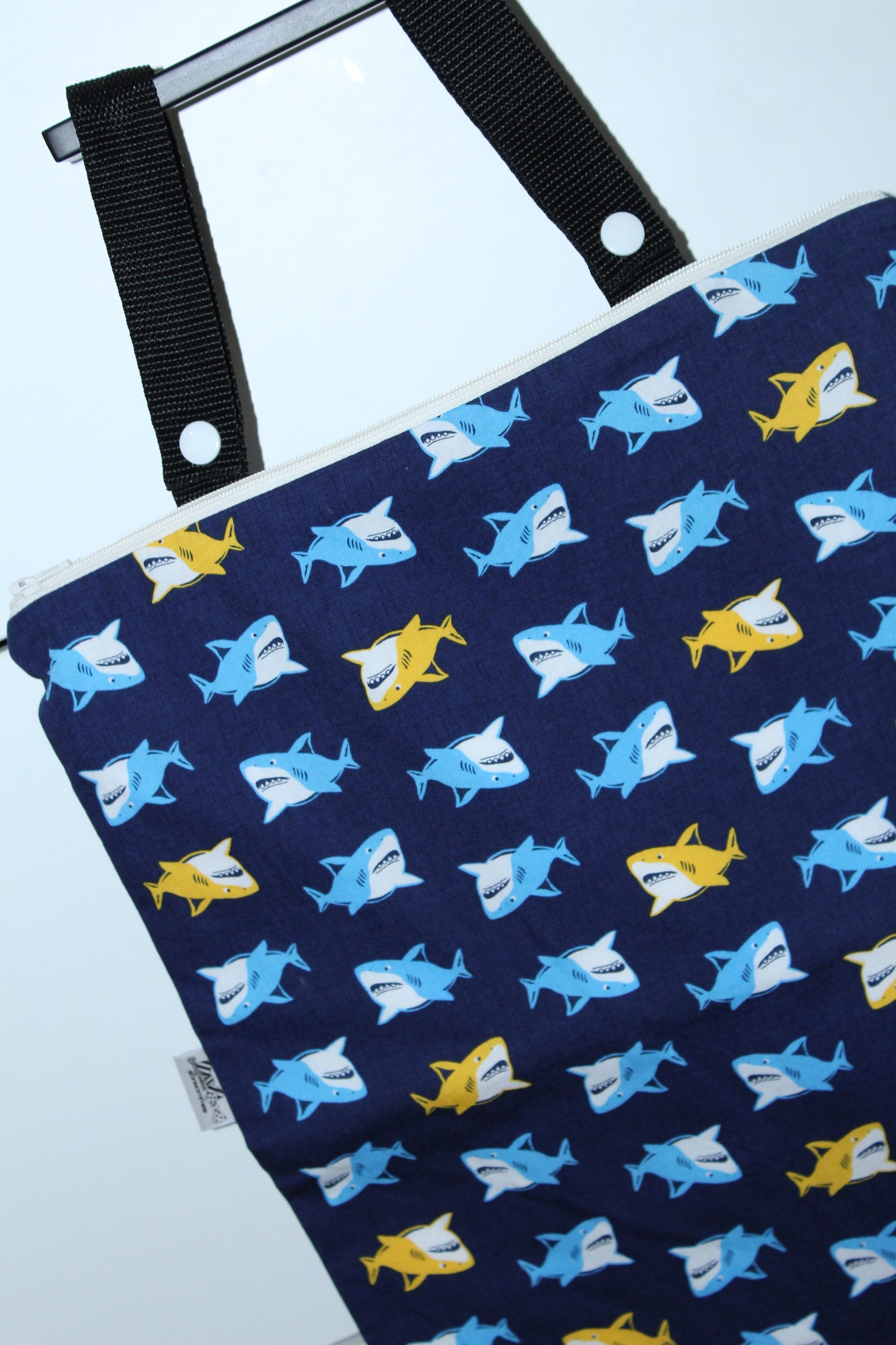 Wet Bag - Sharks Blue Yellow
