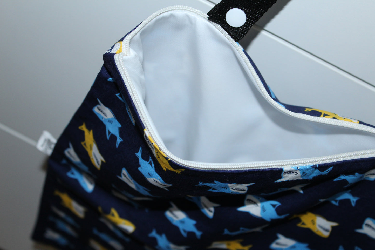 Wet Bag - Sharks Blue Yellow