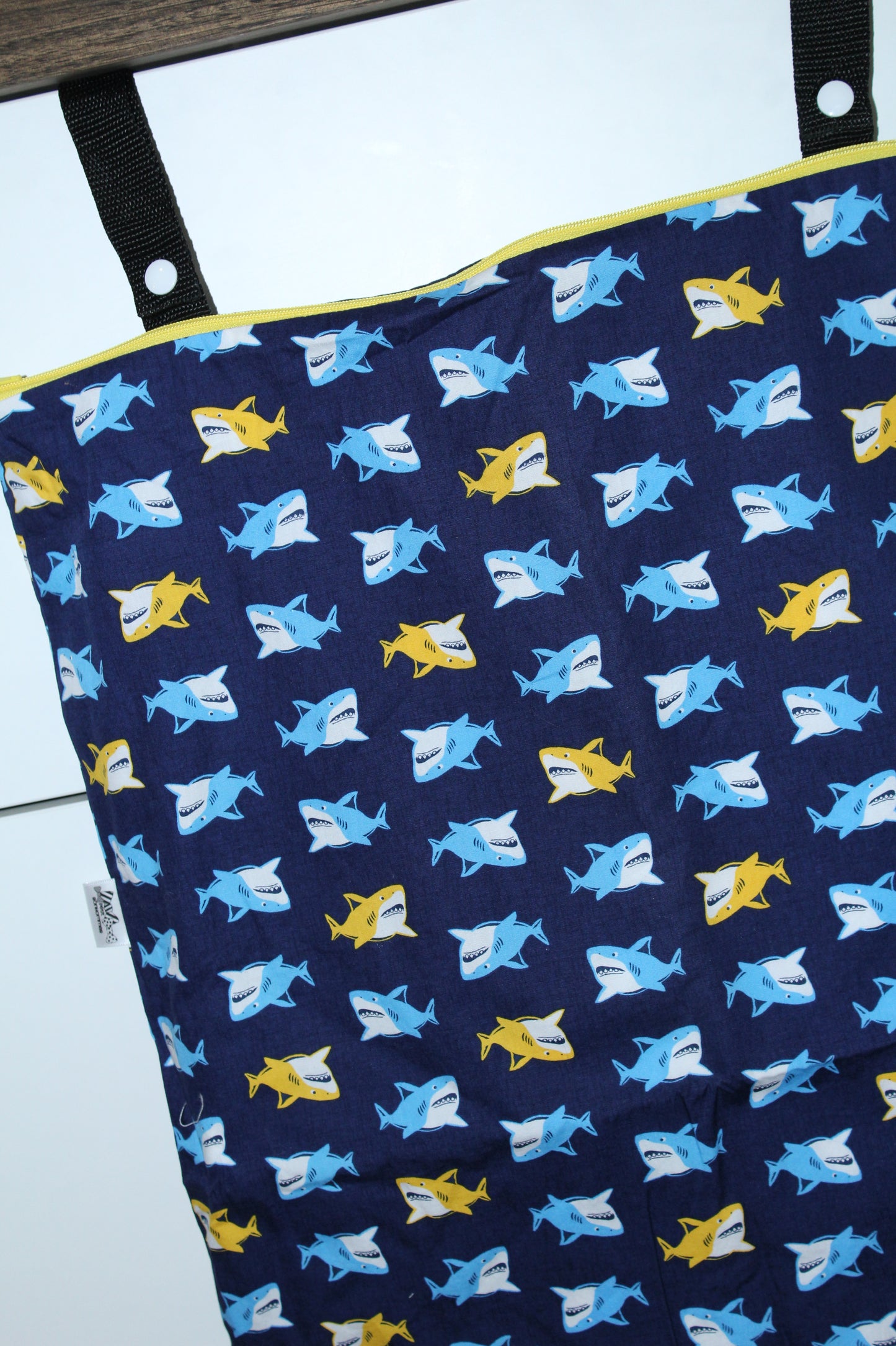 Wet Bag - Sharks Blue Yellow
